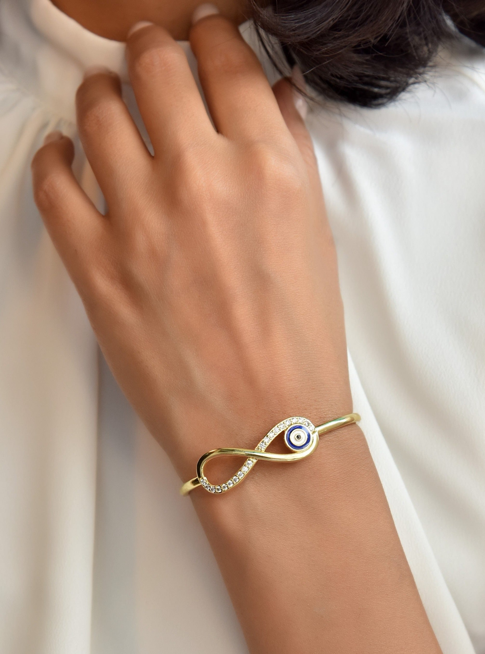 Evil eye 2025 cuff bracelet