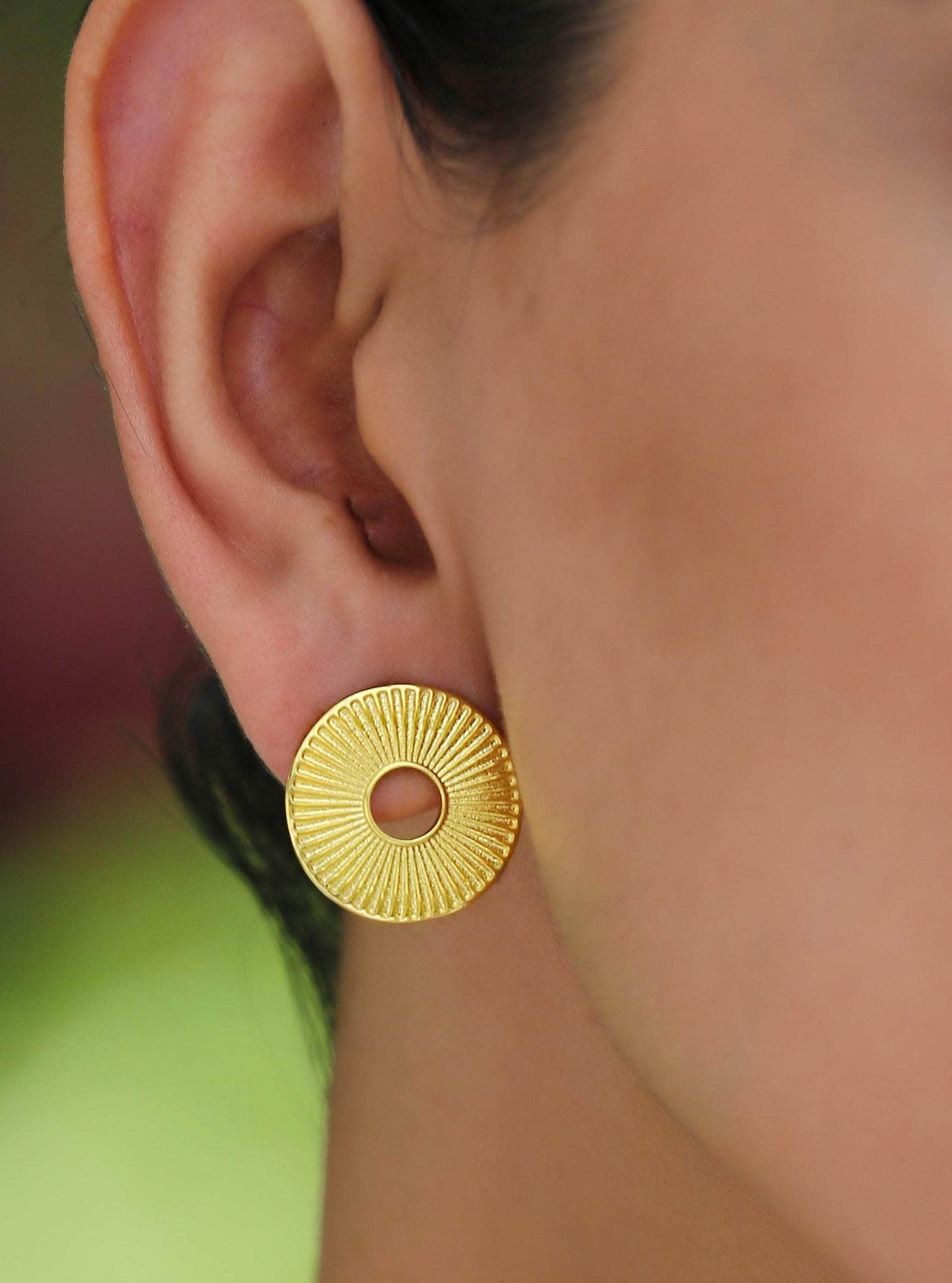 Circle hoop sale earrings