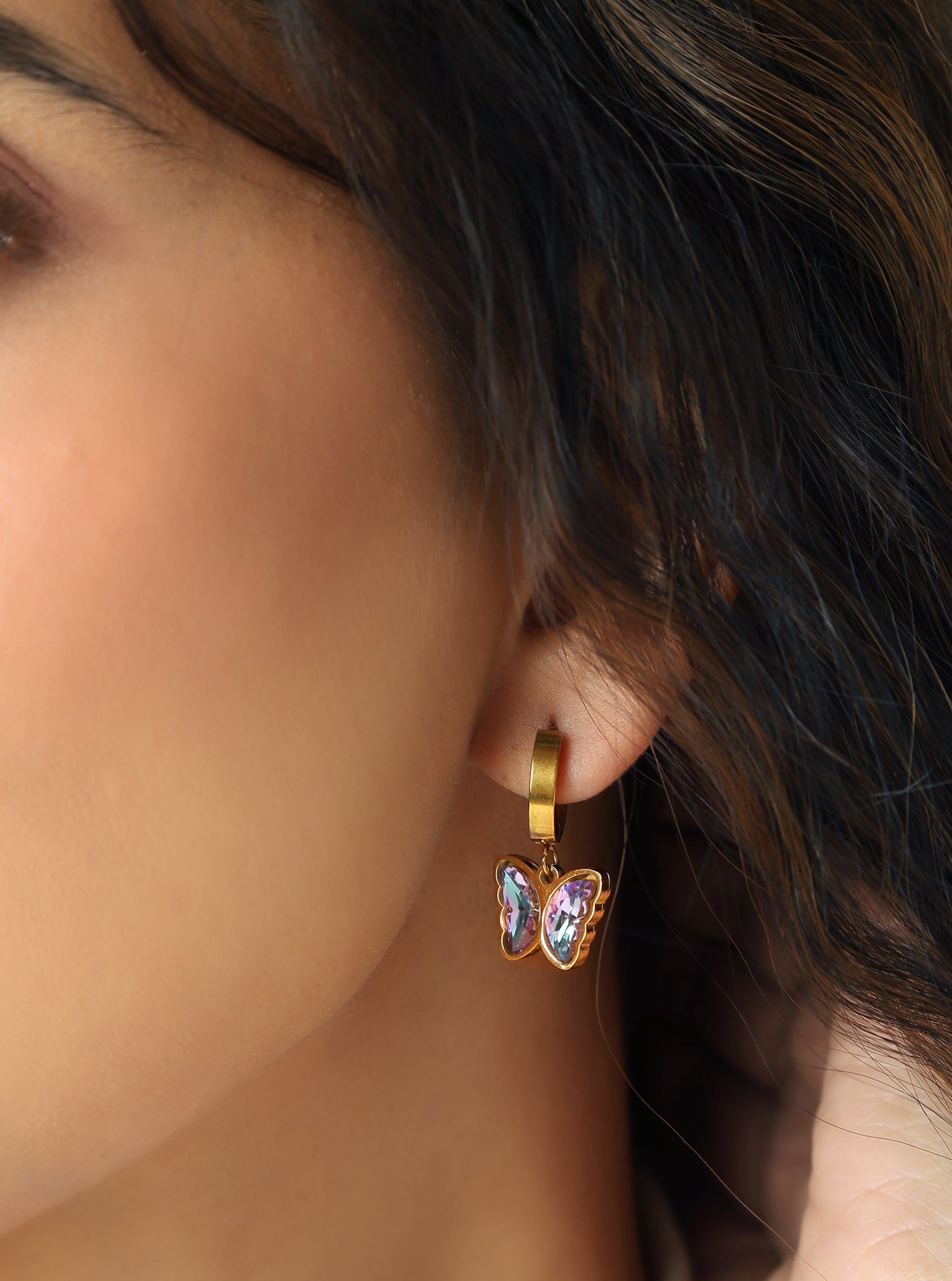 Buy 22Kt Gold Plated Four Leaf Clover Charm Dangle Earrings by KIVAAKSHH  JEWELLERY at Ogaan Market Online Shopping Site