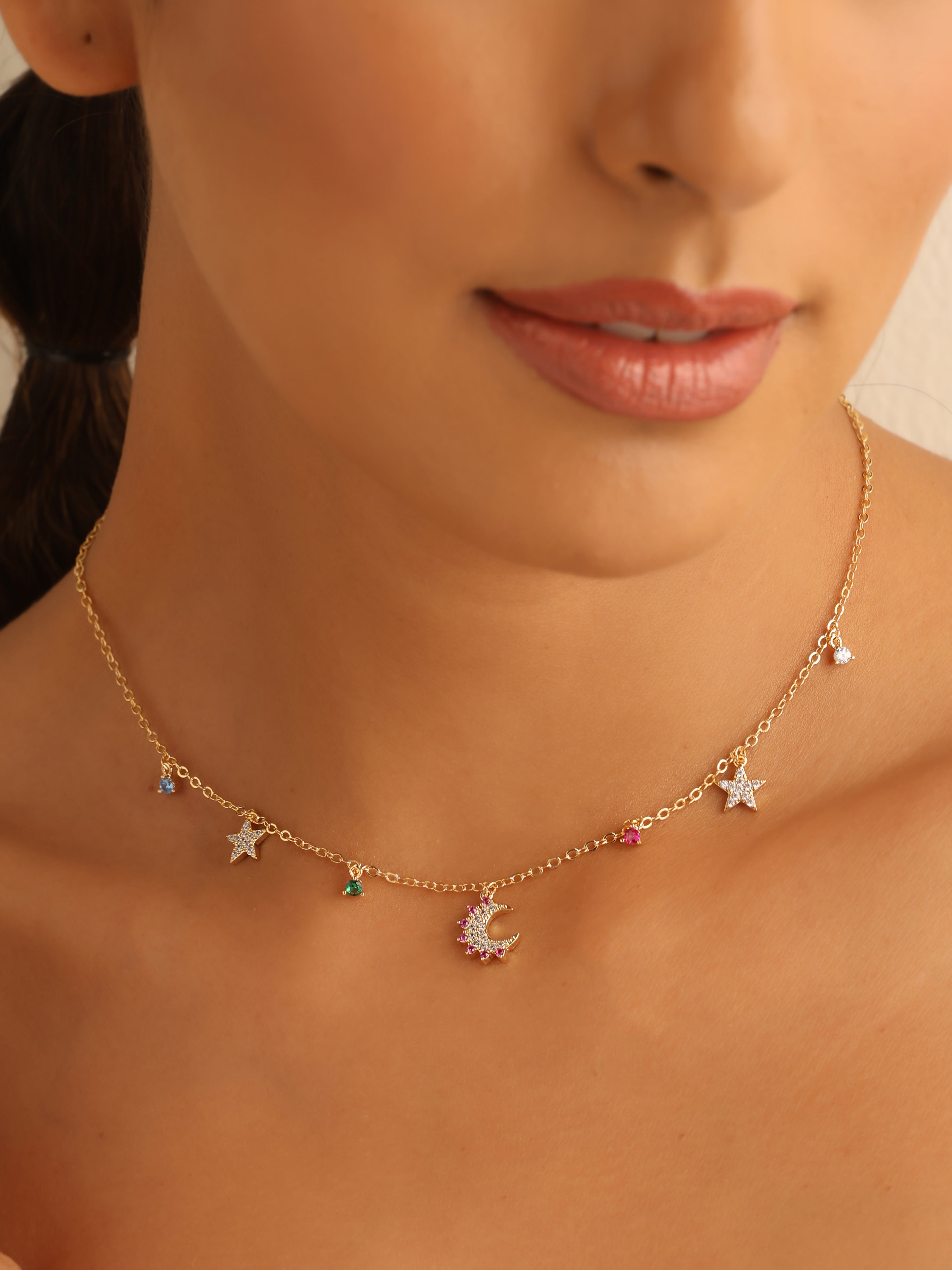Buy Stars & Moon Station Necklace Online - Accessorize India