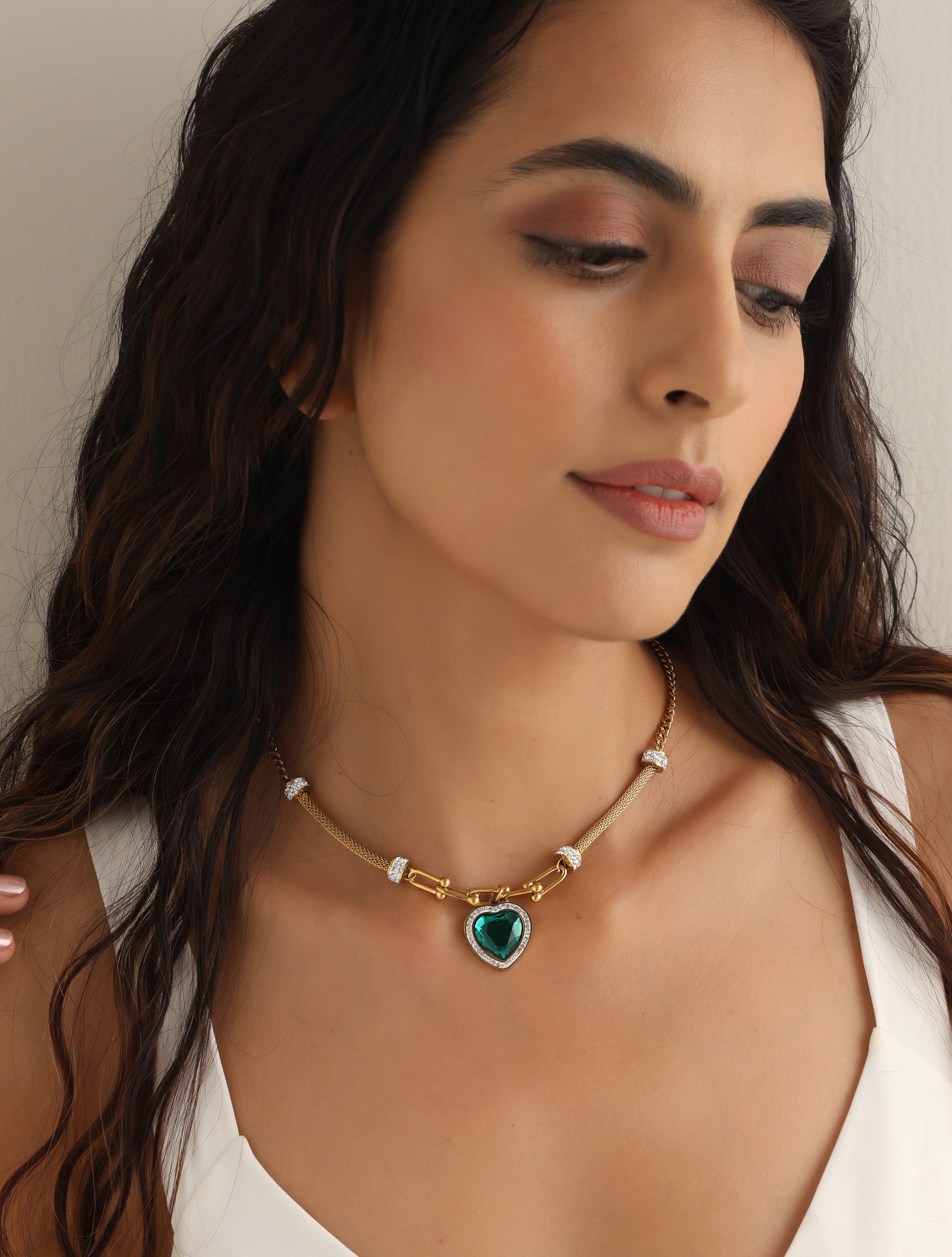 Jream Emerald Love-Waterproof Necklace