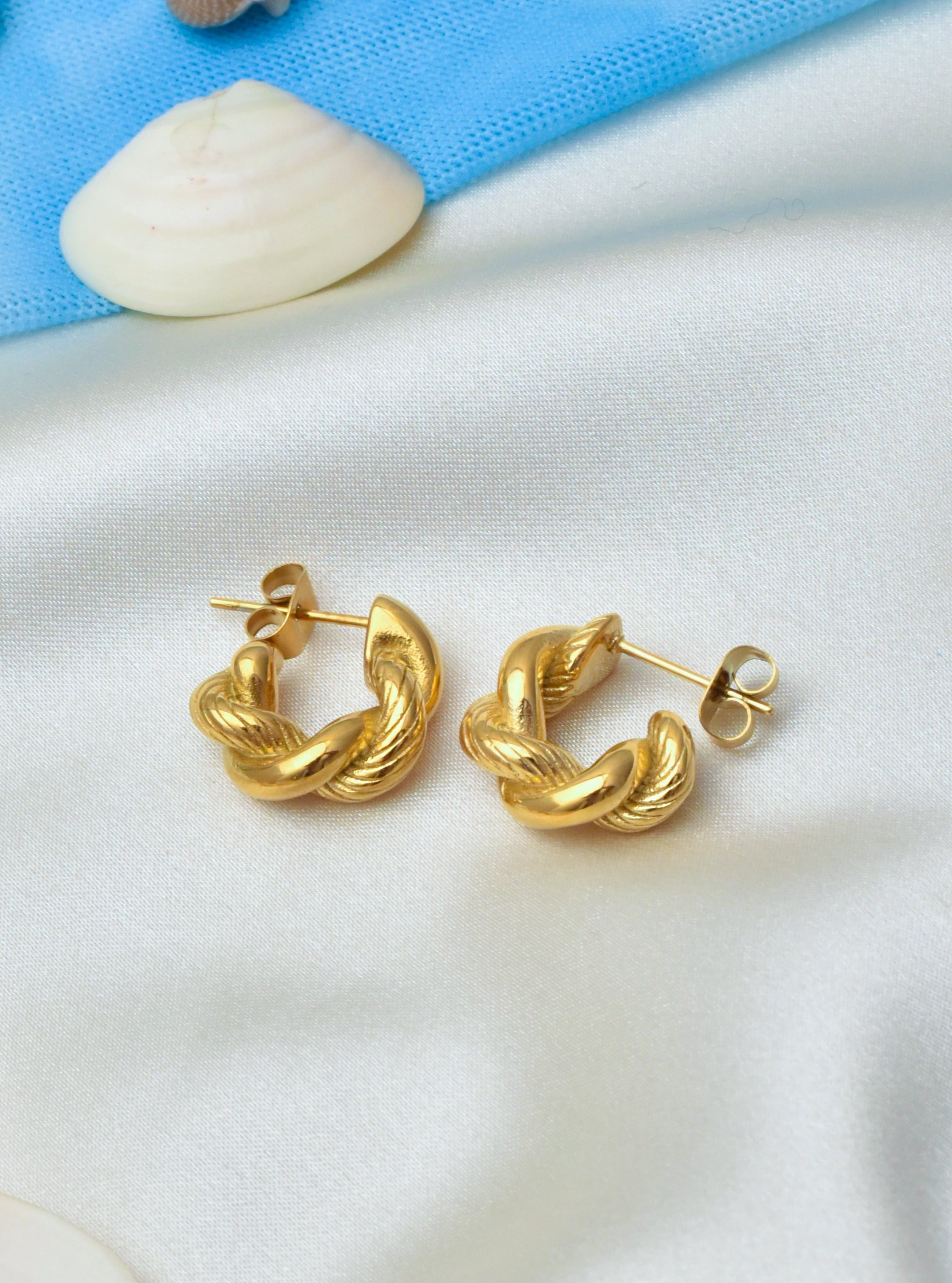Atomic Gold Chunky Triple Hoop Earrings | Atomic Jane Clothing