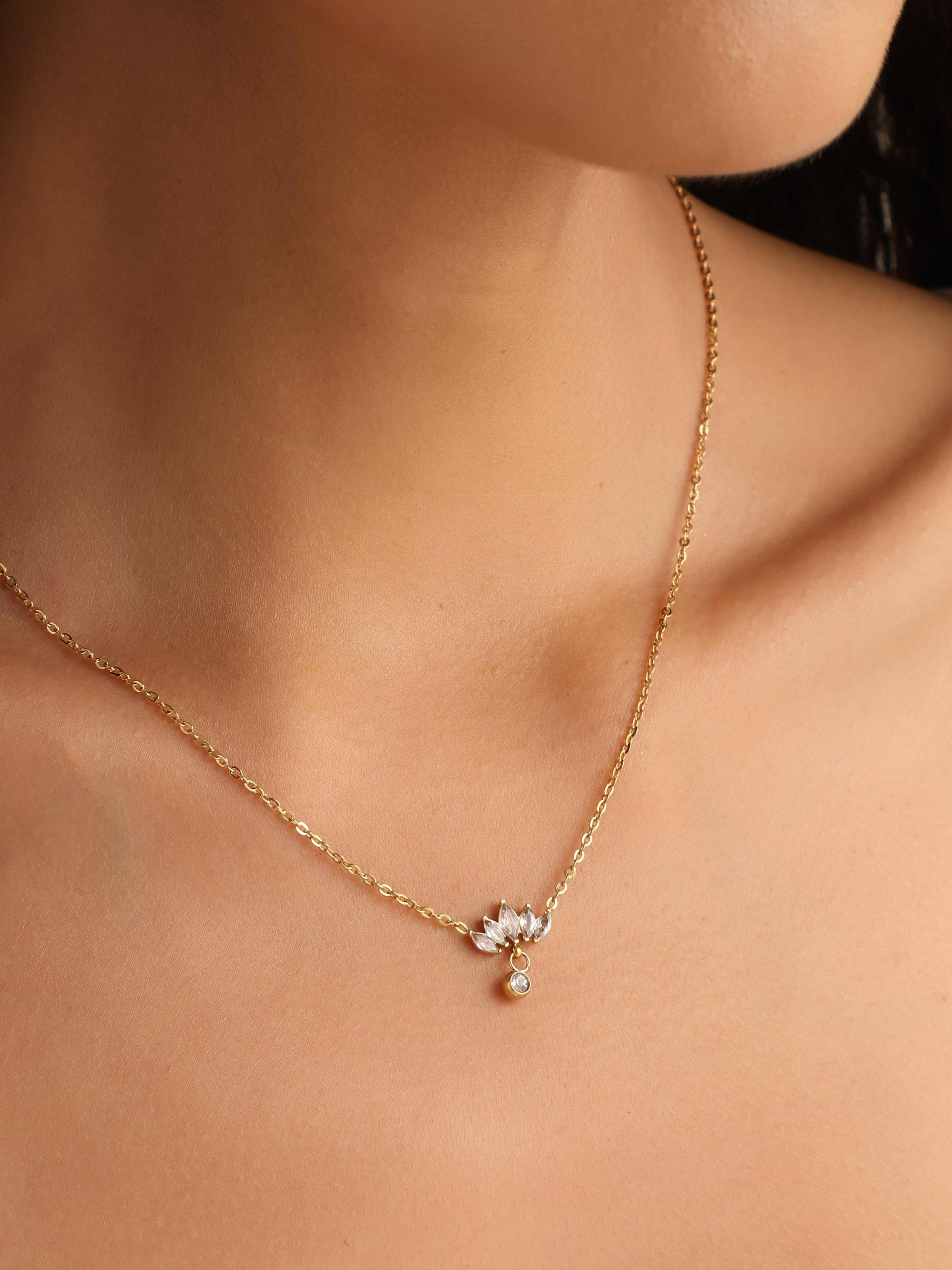 Lotus Drop Necklace