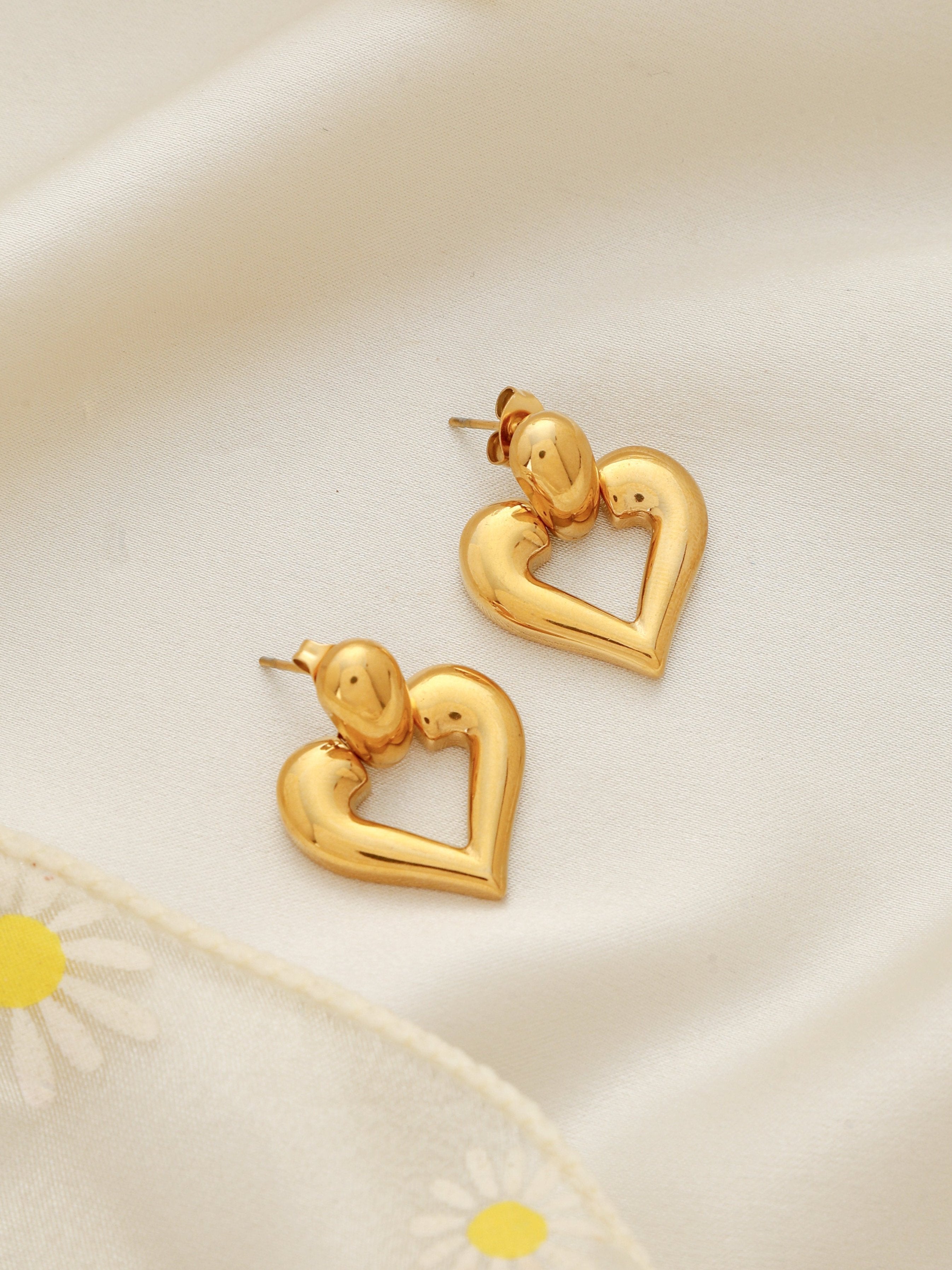 Hollow Heart Earrings