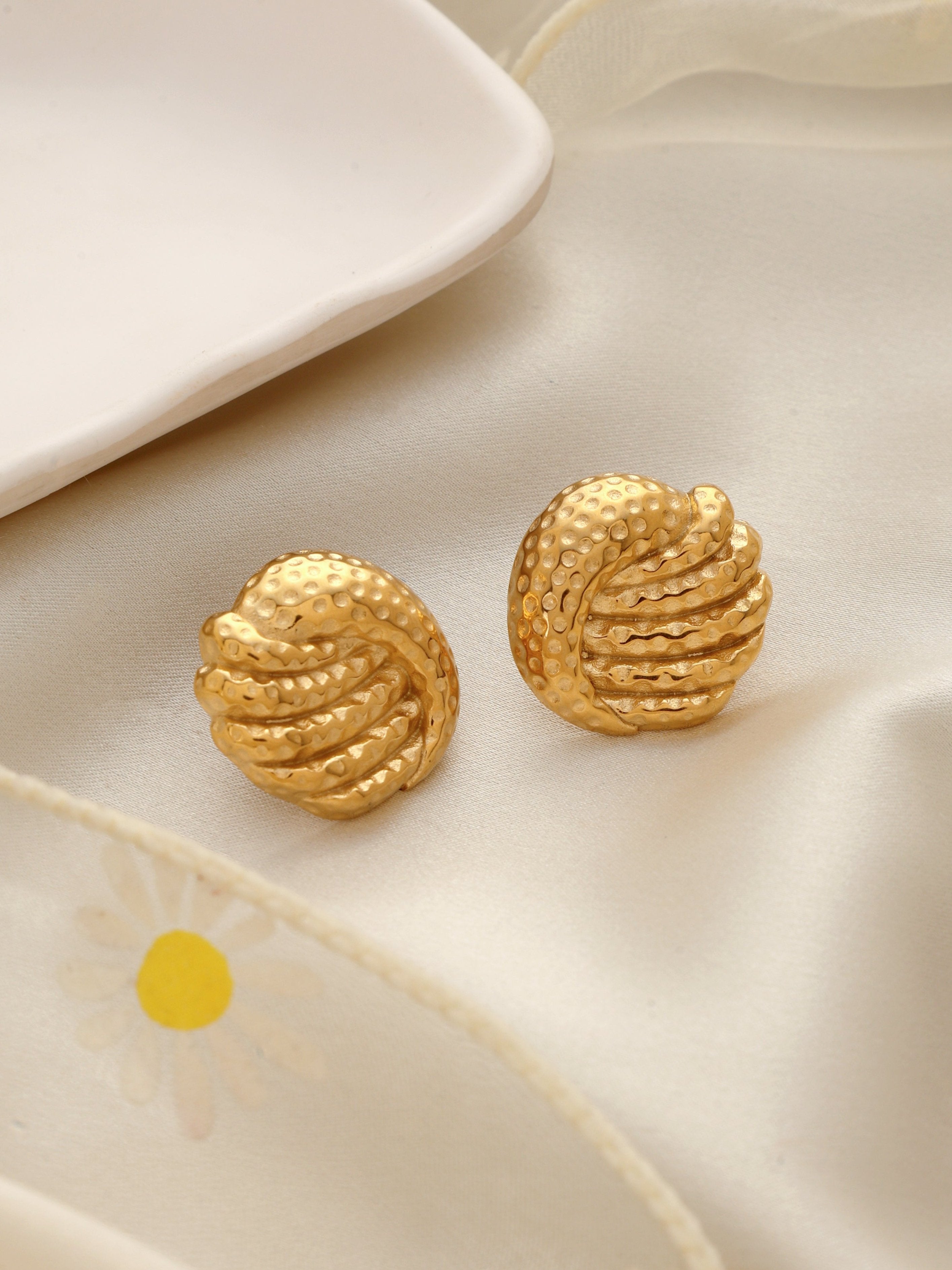 Round Croissant Studs