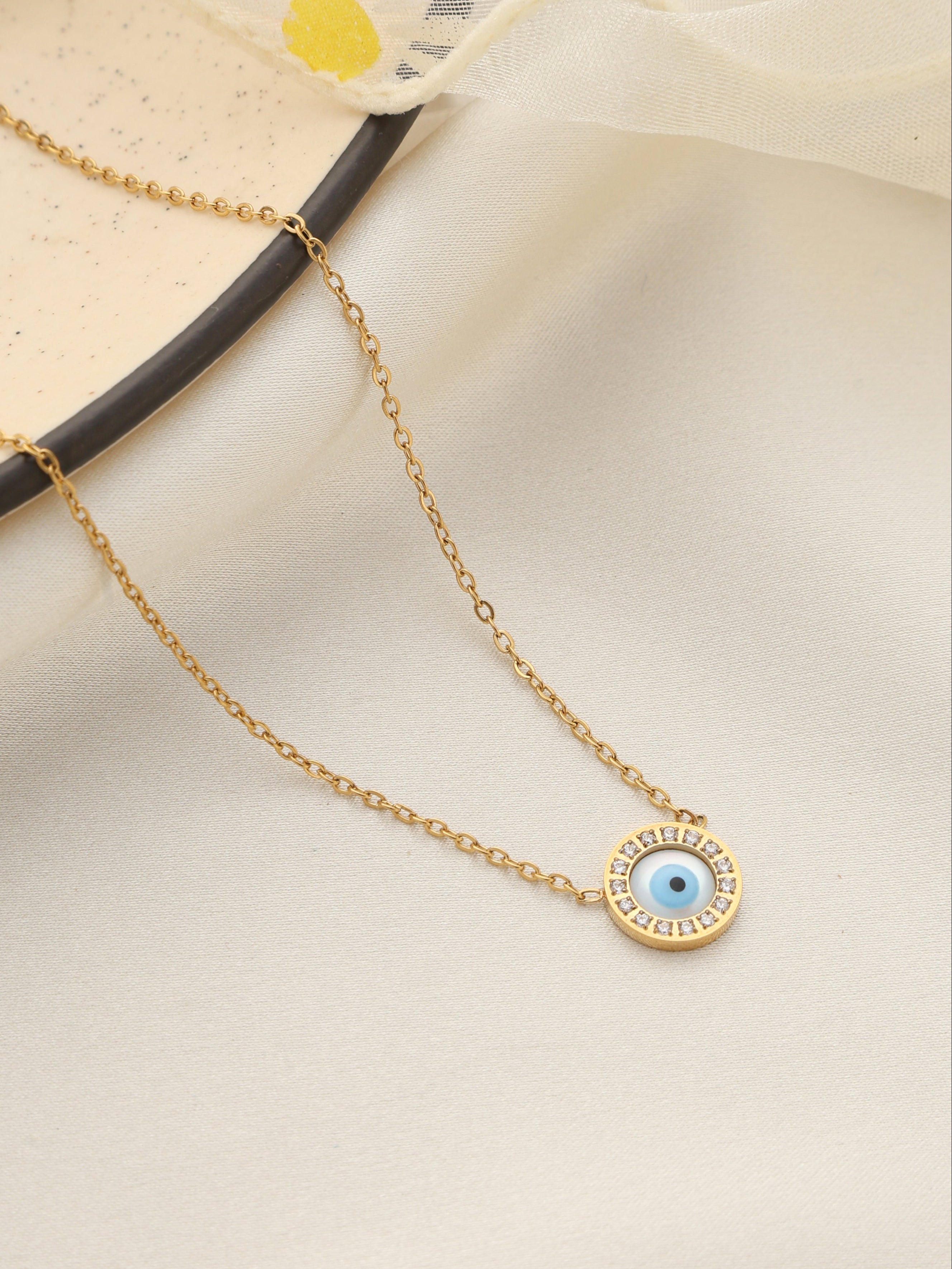 Mother Of Pearl Eye Necklace