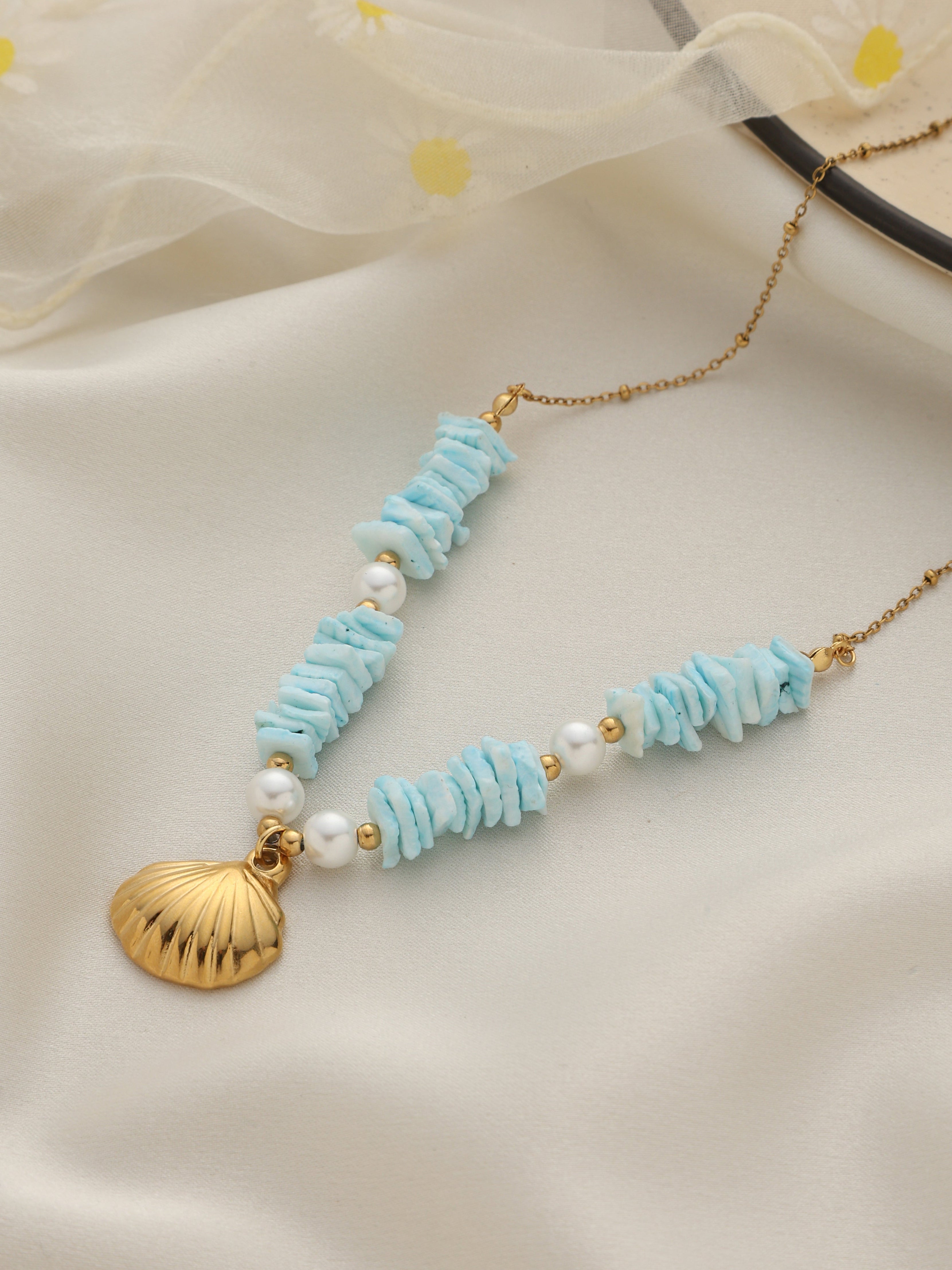 Shell Blue Necklace