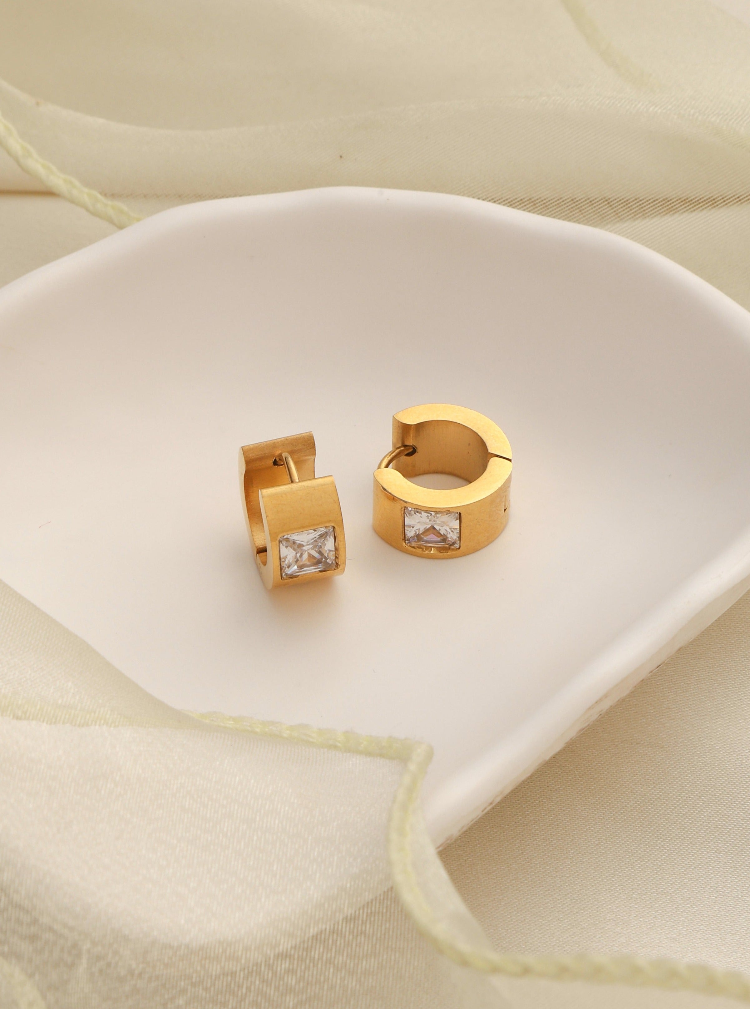 Mini Adelle Gold Huggies