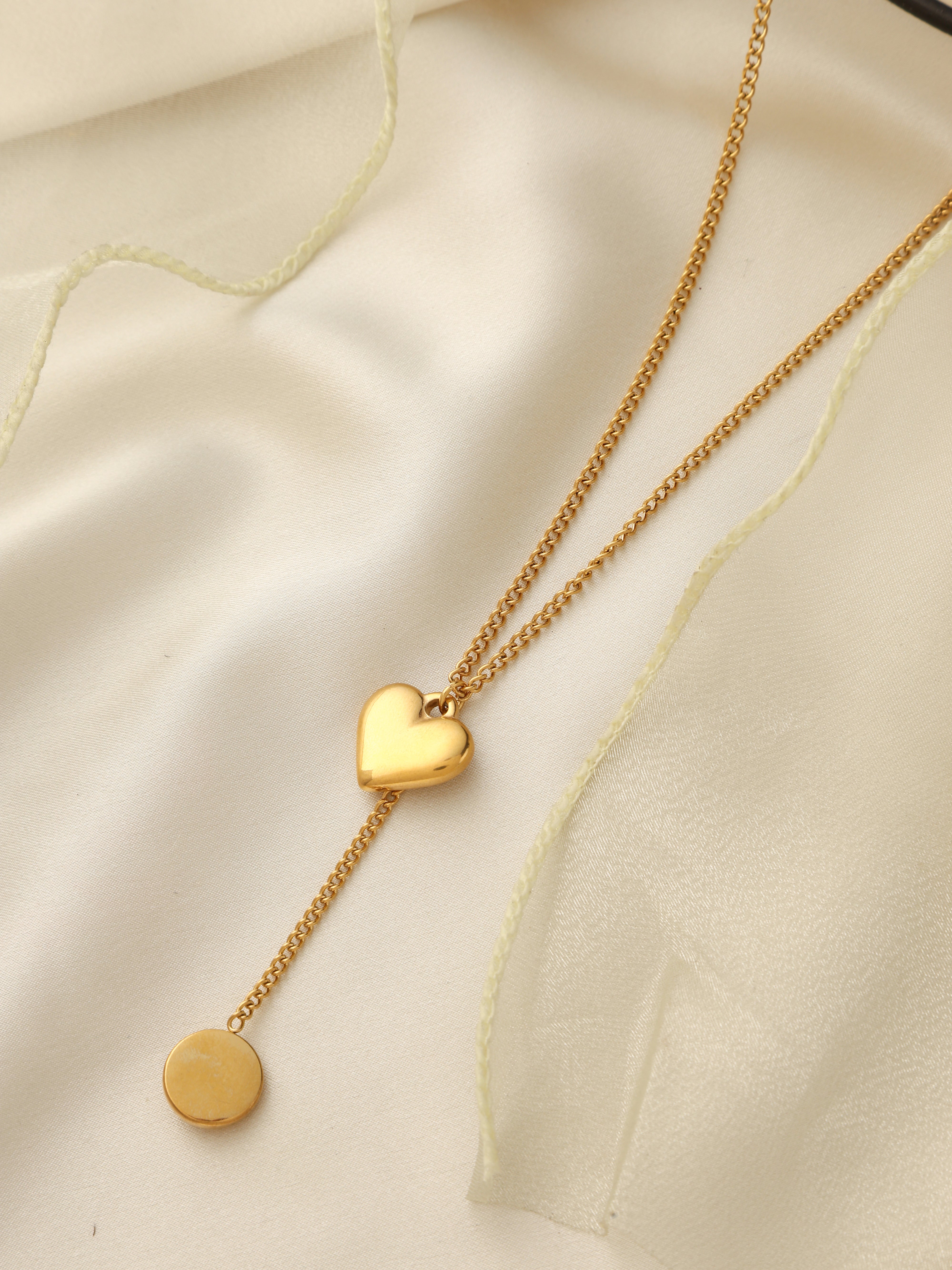 Bay Clover Heart Necklace