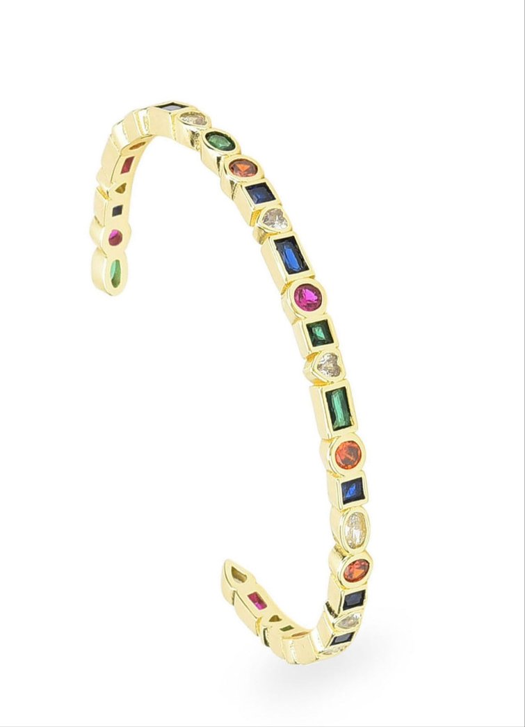 Klissaa Bracelets Golden Girl Multi-Color Cuff Bracelet