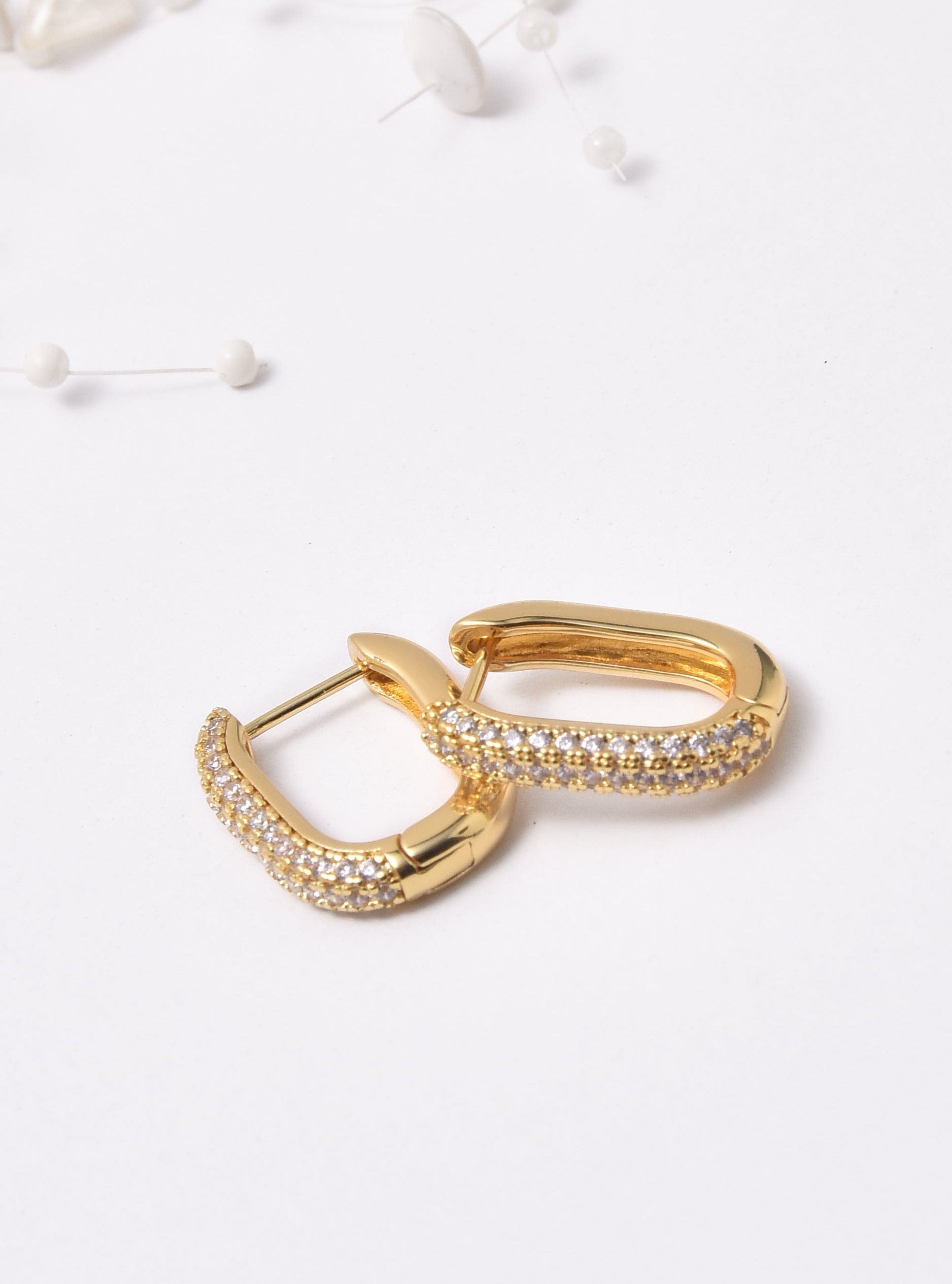 Gold Plated Double Layered Hoop Earring – Putstyle