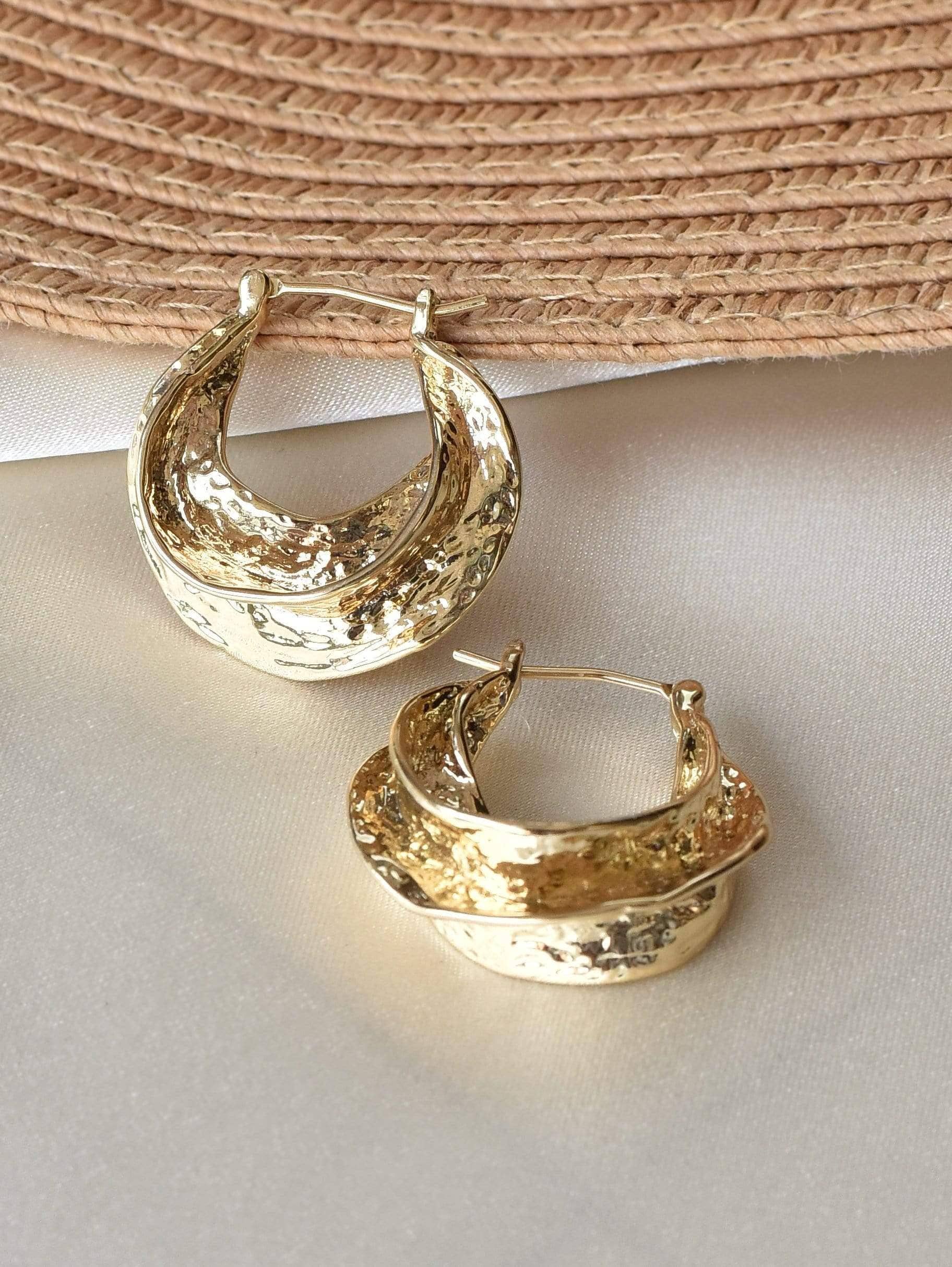 Klissaa earrings Klissaa Statement Curved Hoop Earrings