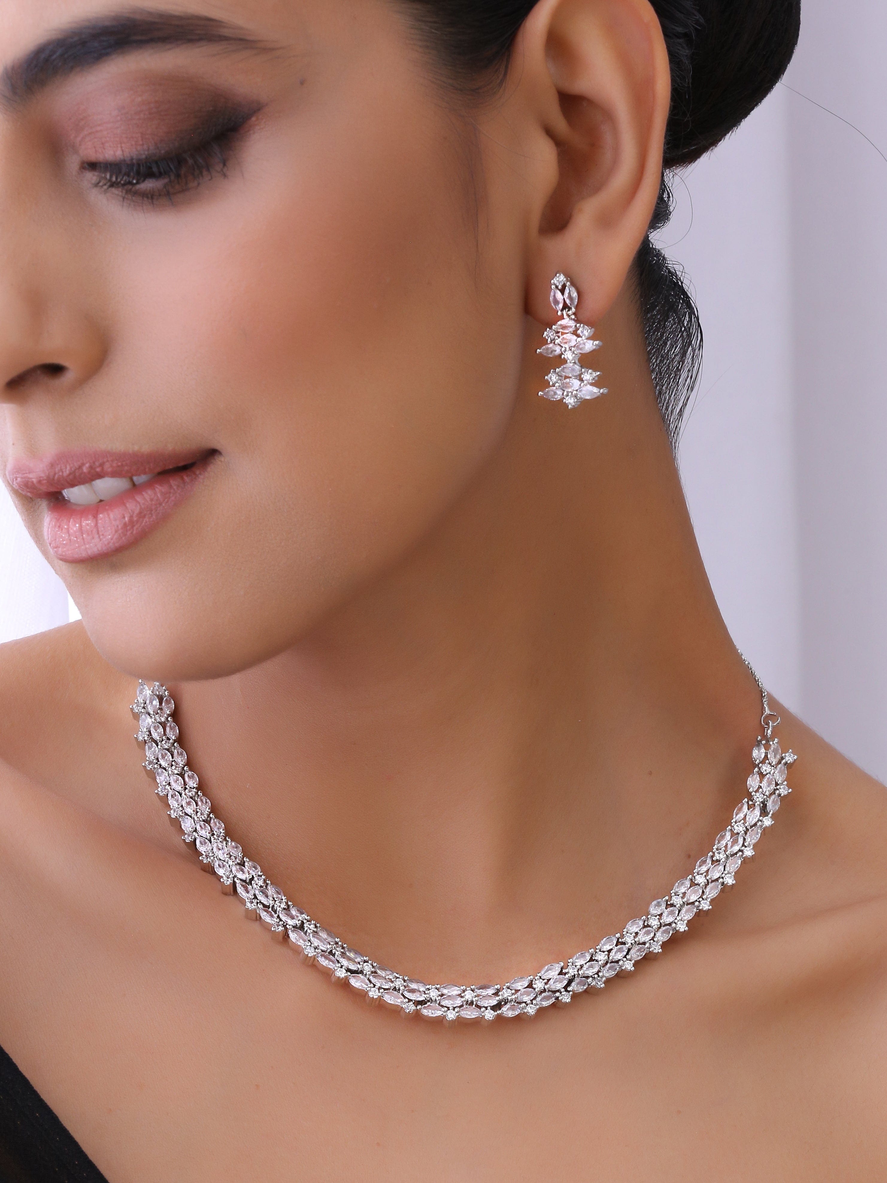 3 Piece Emerald Rhinestone Necklace Set | Homecoming Necklace | Homecoming  Jewelry | L&M Bling - lmbling